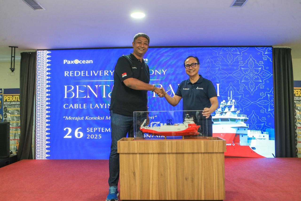Perkuat Infrastruktur Telekomunikasi, Triasmitra Hadirkan Kapal Penggelar Kabel Laut Berbendera Indonesia “Bentang Bahari”